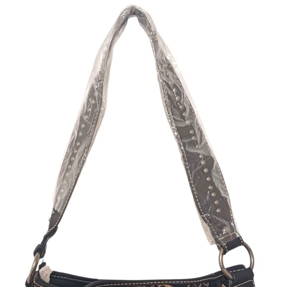 NEW Montana West Tapestry Shoulder Bag Fringed Studded Concealed Carry Handbag - Picture 7 of 10